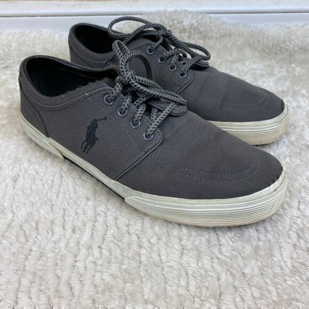 Ralph Lauren Polo Men's Faxon Low Gray Sneakers Size 10